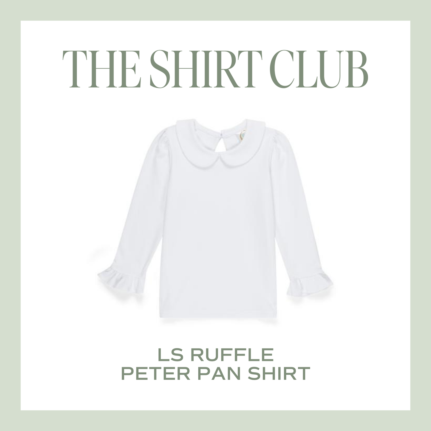 The Shirt Club – Long Sleeve Ruffle Peter Pan Shirt