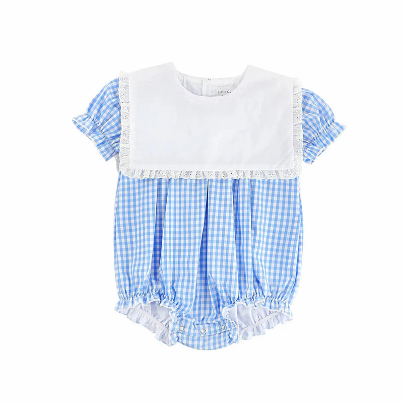 Spring Picnic Gingham Bubble - Girls