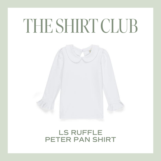 The Shirt Club – Long Sleeve Ruffle Peter Pan Shirt
