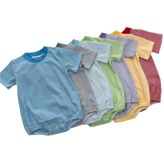 Stripe Short Sleeve Bubble