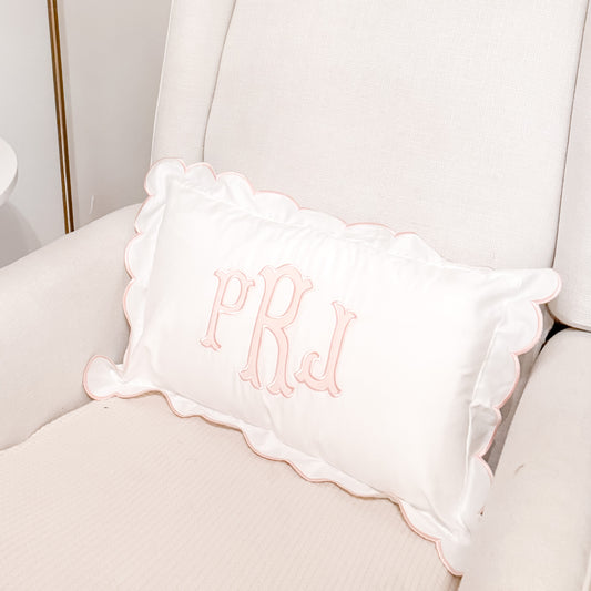 Personalized Scalloped Edge Pillow