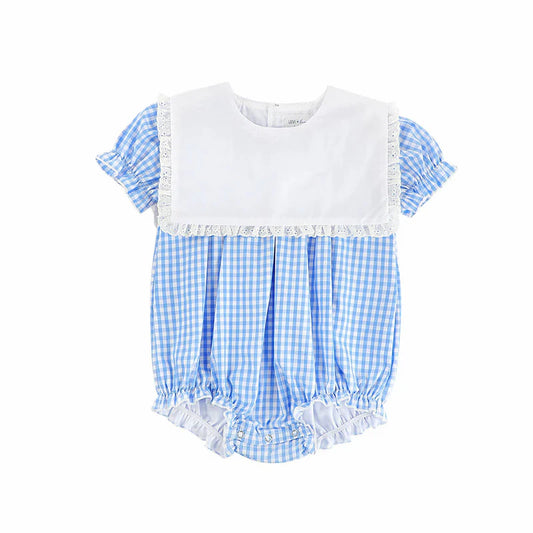 Spring Picnic Gingham Bubble - Girls