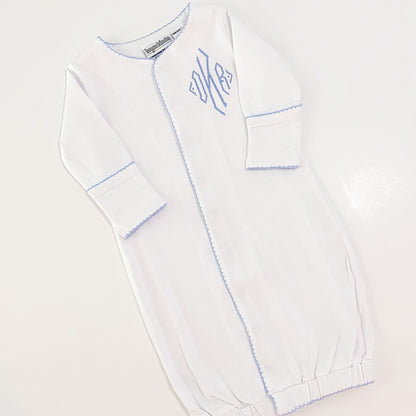 Picot Trim Snap Gown